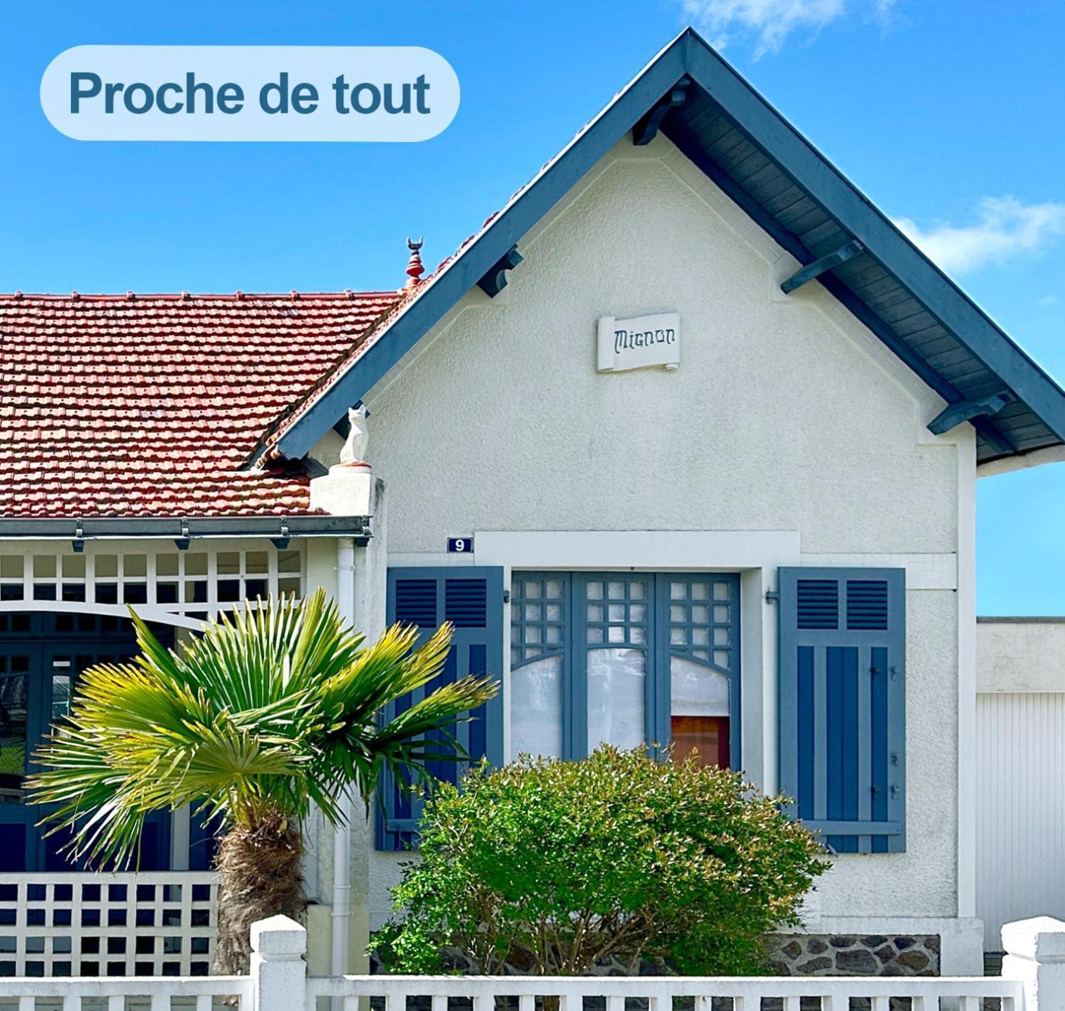 Villa "Mignon" Avec Studio Independant, Tout A Pied, Plage A 4 Mn, 6 Pers, 2 Sde Saint-Jean-de-Monts Kültér fotó