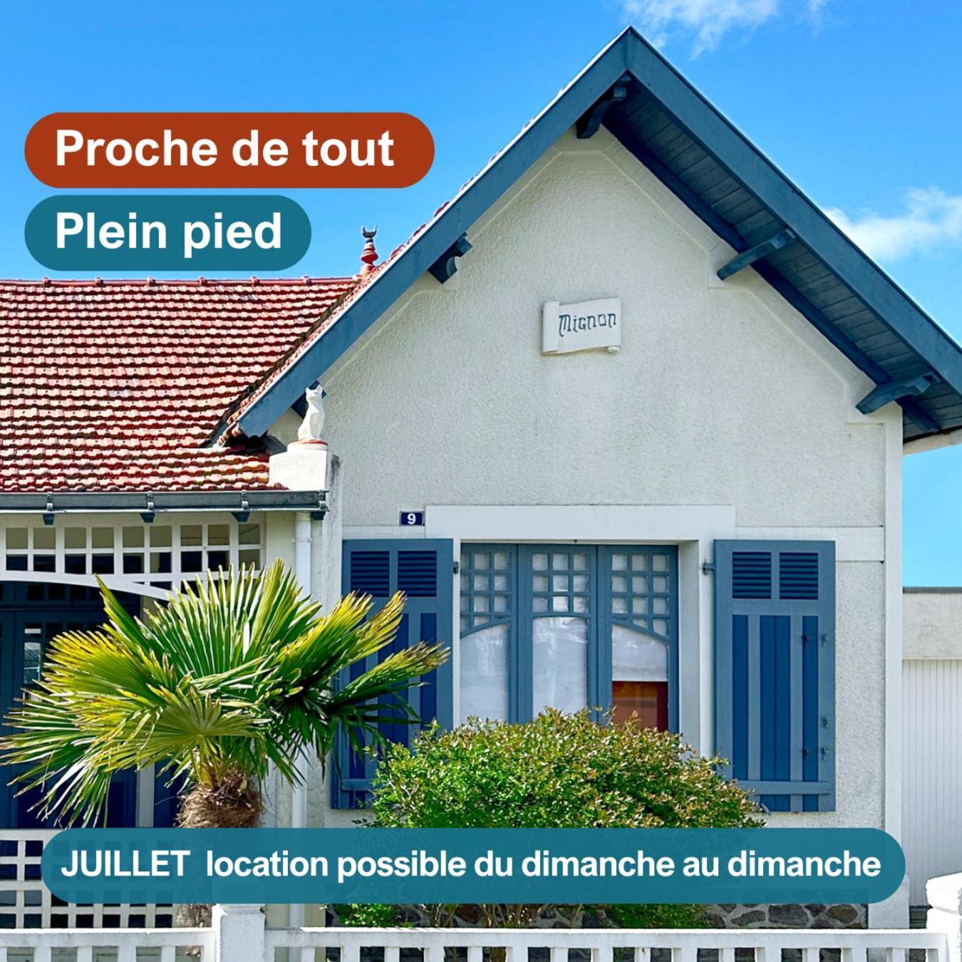 Villa "Mignon" Avec Studio Independant, Tout A Pied, Plage A 4 Mn, 6 Pers, 2 Sde Saint-Jean-de-Monts Kültér fotó